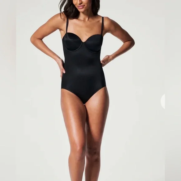 Spanx Black One-Piece Body Suit - Picture 1 of 13